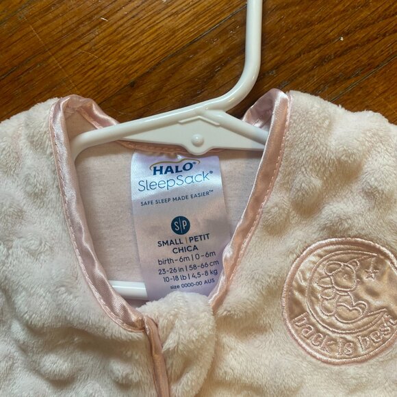 Pink Velboa Halo Sleep sack Size Small 0-6 months - Picture 3 of 4